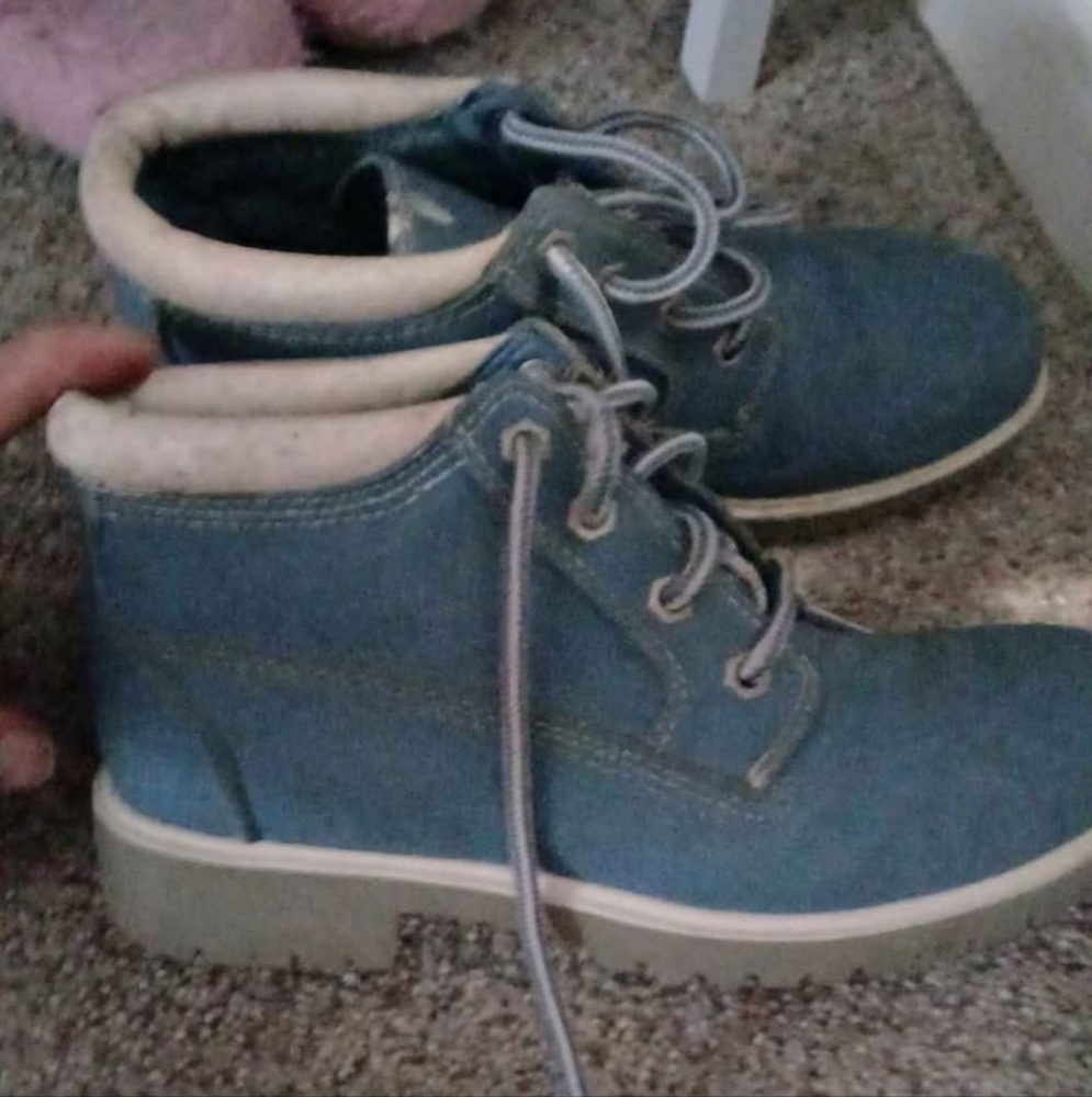 Blue Denim Ankle Boots